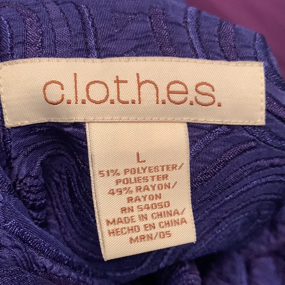 C.l.o.t.h.e.s. Long sleeve button down blouse size L - Picture 4 of 4